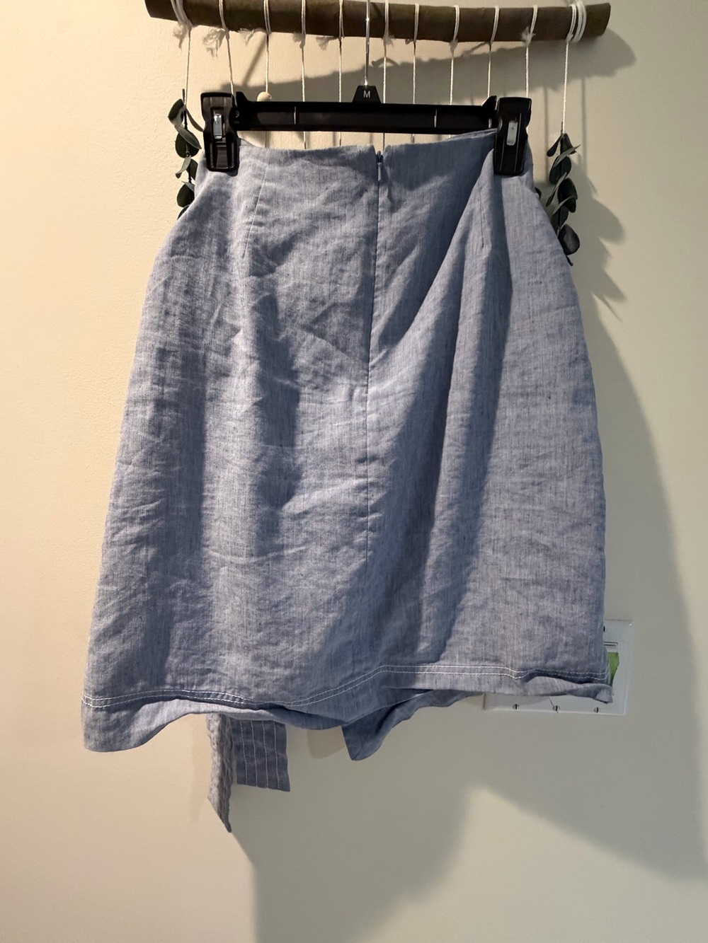 Halogen Light Blue A-Line Mini Skirt